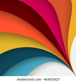 Olympic games 2016 abstract colorful background. Vector illustration with twisted forms includes spectral summertime colors as orange, yellow, blue, purple and green.