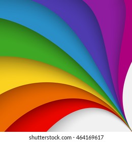 Olympic games 2016 abstract colorful background. Vector graphic with twisted forms includes spectral rainbow colors as red, orange, yellow, green,  blue deep blue and violet.