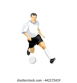 Olympic Games, Football (Soccer) Player Illustration Vector Icon