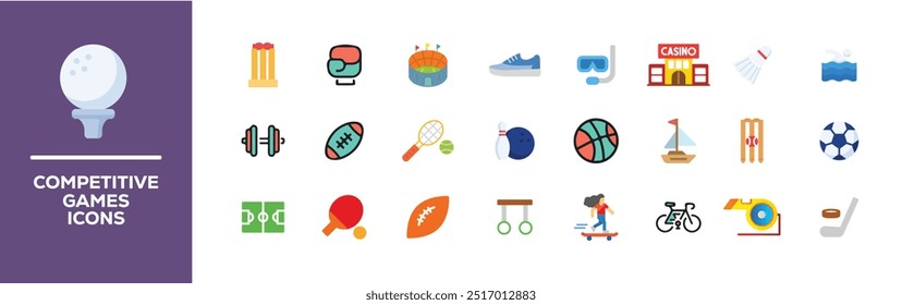 Olympic games icon  stroke vector collection expandable and color changeable pixel perfect arrow set