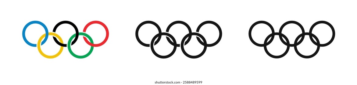 Olympic Games logo. Olympic Games icons. Olympiad. Olympics games