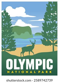 olympic national park with beautiful natural scenery