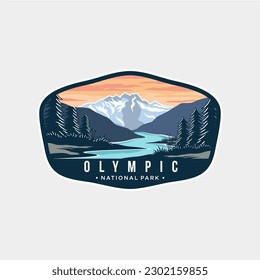 Olympic National Park Emblem patch logo illustration