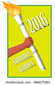 Olympic poster. torch