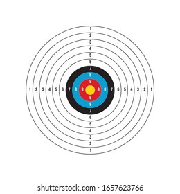olympic shooting archery target printable stock stock vector royalty free 1657623766 shutterstock