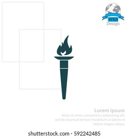 Icono de llama de la antorcha olímpica