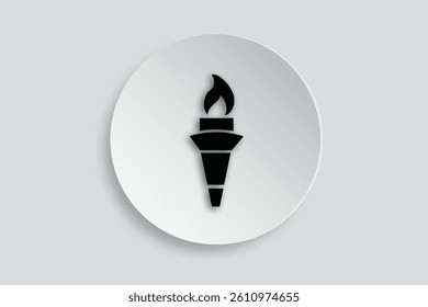 Olympic torch icon, perfect for sports, ceremony, or event illustrations.