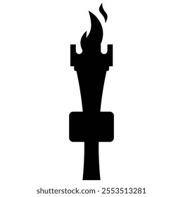 Olympic Torch Icon for Sports and Global Events