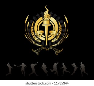 olympic torch vector