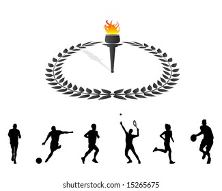 olympic torch vector