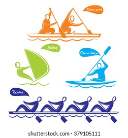 Olympics water sports symbol design vector