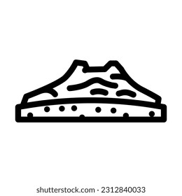 olympus mons volcano mars planet line icon vector. olympus mons volcano mars planet sign. isolated contour symbol black illustration