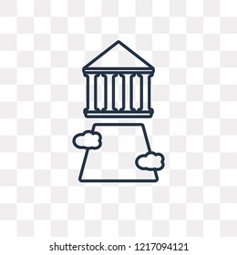 Olympus vector outline icon isolated on transparent background, high quality linear Olympus transparency concept can be used web and mobile