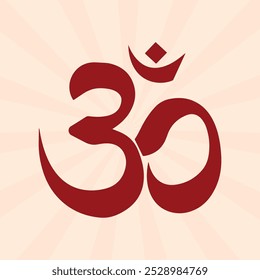 Om or Aum Indian sacred sound icon isolated on transparent background. Symbol of Buddhism and Hinduism religions. The symbol of the divine triad of Brahma, Vishnu and Shiva. Vector.