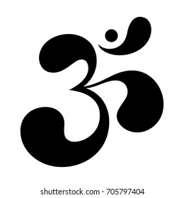 Om or Aum Indian sacred sound. The symbol of the divine triad of Brahma, Vishnu and Shiva. The sign of the ancient mantra.