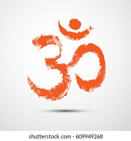 Om Aum Ohm india symbol meditation, yoga mantra hinduism buddhism zen, vector. yoga mantra hinduism buddhism zen black icon raster copy.