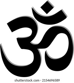 Om or Aum in Sanskrit in the Hindu and Vedic tradition - a sacred sound, the original mantra, the "word of power"