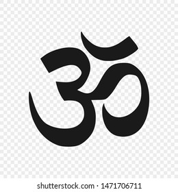 Om Aum sign - symbol of Hinduism. Vector illustration