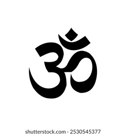 Om Aum sign - symbol of Hinduism. Vector illustration