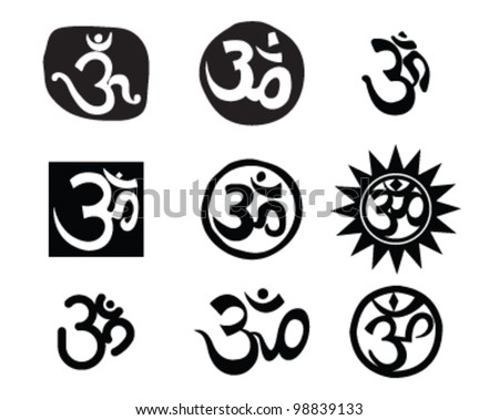 Om Aum Symbol Stock Vector (Royalty Free) 98839133 - Shutterstock