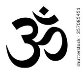 Om / Aum - symbol of Hinduism flat vector icon for apps and websites