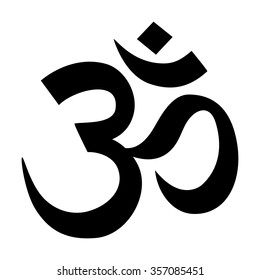 Om / Aum - symbol of Hinduism flat vector icon for apps and websites
