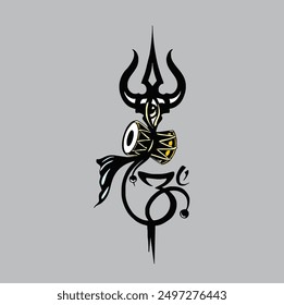 Om Black Shiv Trishul, Trishul Clipart, Mahakal, Tattoo, Lord Shiva