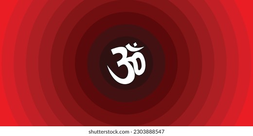 Om with Circle background graphic design 