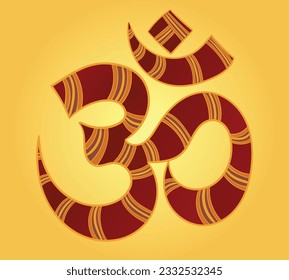 Om  colour symbol collection. Spiritual Hindu Symbol - Om Design. Create Vector Hinduism Holy Symbol Om.