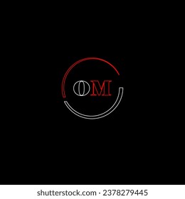 OM creative modern letters logo design template
