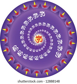 Om the first sound of the Universe as per the Hindu religion.  The Holy Sign for Hindu.