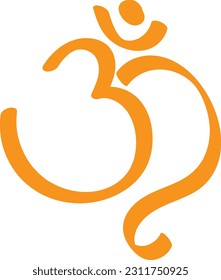 OM Hand Drawn Vector Hinduism Symbol. Best use for meditation and spirituality.