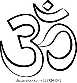 OM hand drawn vector illustration