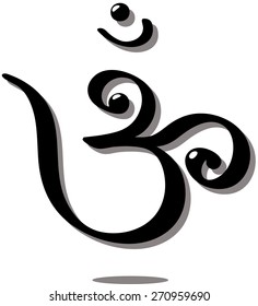 Om Hindu lucky symbol.Vector Eps 8