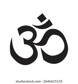 Om Hindu symbol. Aum icon of Hinduism. vector icon.

