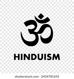 Om. Hinduism religions. Symbol of God, creation. Graphic design element.