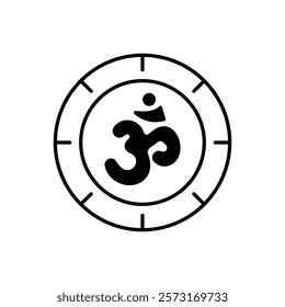 Om icon vector stock illustration