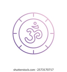Om icon vector stock illustration
