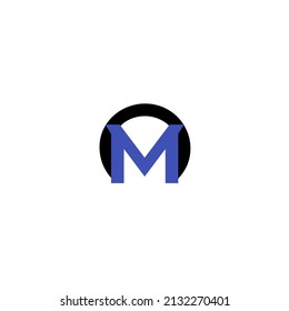 OM initial monogram letter text alphabet logo
