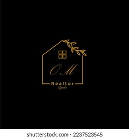 OM erstes Immobilienlogo mit kreativem Wohnungsdesign