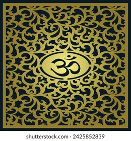 Om Jali Design, Om cnc geschnitten jali, corian jali für Temple Mandir Tür Fenster etc.