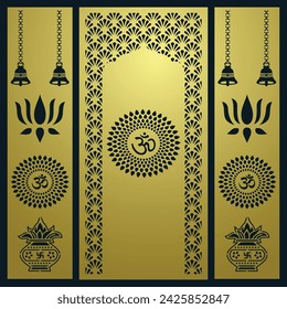 Om Jali design, Om cnc cut jali, corian jali for Temple Mandir door Window etc.