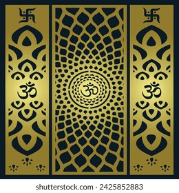 Om Jali design, Om cnc cut jali, corian jali for Temple Mandir door Window etc.
