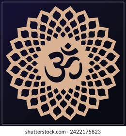 Om Jali design, Ohm cnc cut jali, corian jali for Temple Mandir door Window etc.