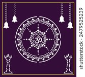 Om Jali design used for temples, Mandir. Om acrylic jali, corian jali and mdf jali.