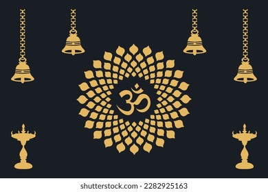 Diseño de Om Jali usado para templos, Mandir. Om acrílico jali, corian jali y mdf jali.