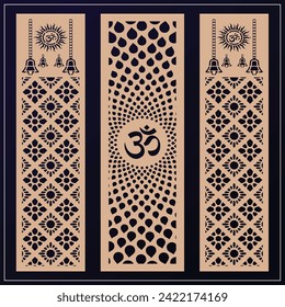 Om Jali design used for temples, Mandir. Om acrylic jali, corian jali and mdf jali.