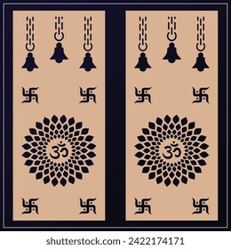 Om Jali design used for temples, Mandir. Om acrylic jali, corian jali and mdf jali.
