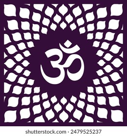 Om Jali design used for temples, Mandir. Om acrylic jali, corian jali and mdf jali.