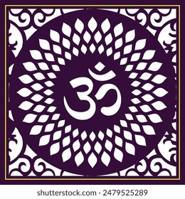 Om Jali design used for temples, Mandir. Om acrylic jali, corian jali and mdf jali.